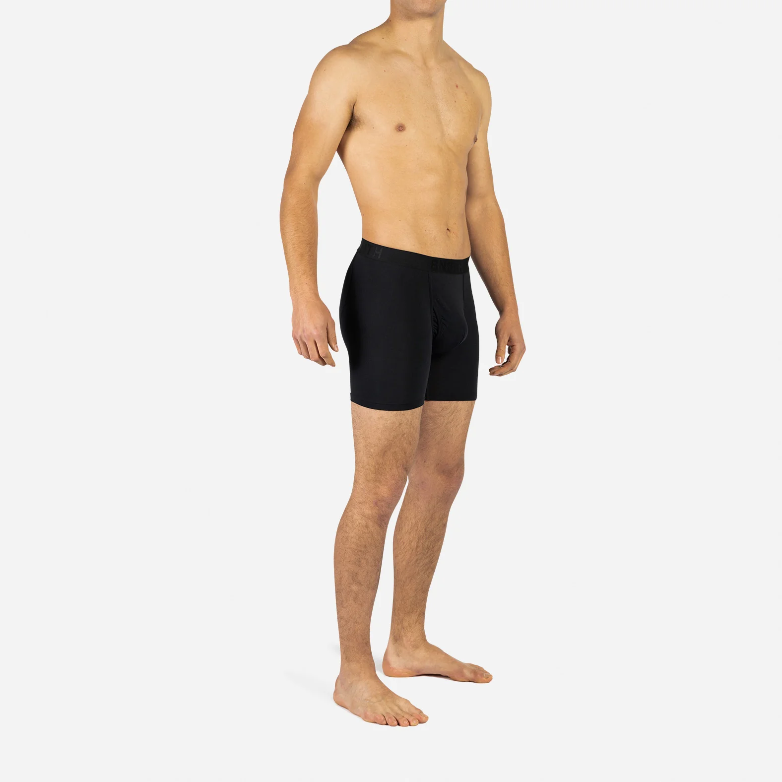 Classic Icon Boxer Brief With Fly: Black - Image 5