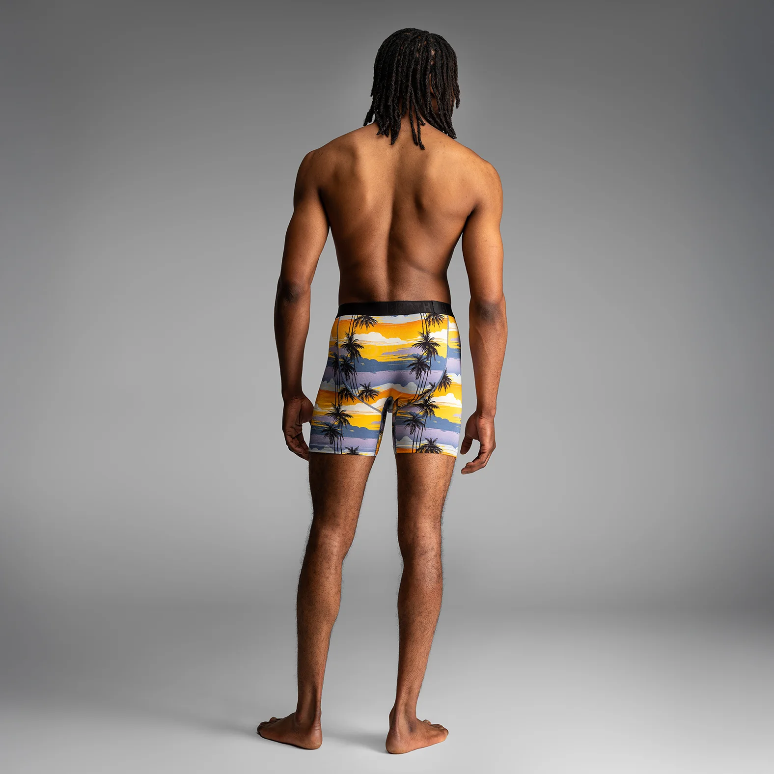 Classic Icon Boxer Brief With Fly : Palm Tree Horizon Mimosa - Image 5